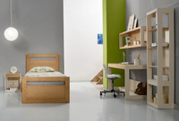 Παιδικό δωμάτιο κρεβάτι Frame Δρυς με τροχήλατα συρτάρια.