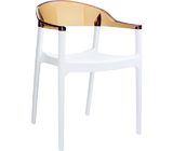 White / violet exterior acrylic chair