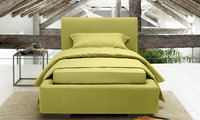 Jeannine bed with lining of leather, techno-leather or cloth