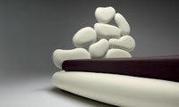 Κρεβάτι Stones με μοναδικό σχέδιο και επένδυση
