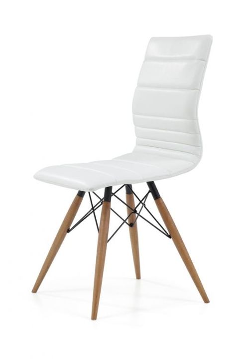Καρέκλα design δερμάτινη  με μασίφ ξύλο  Alaska Line