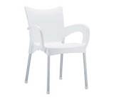 Red outdoor polypropylene stacking chair
