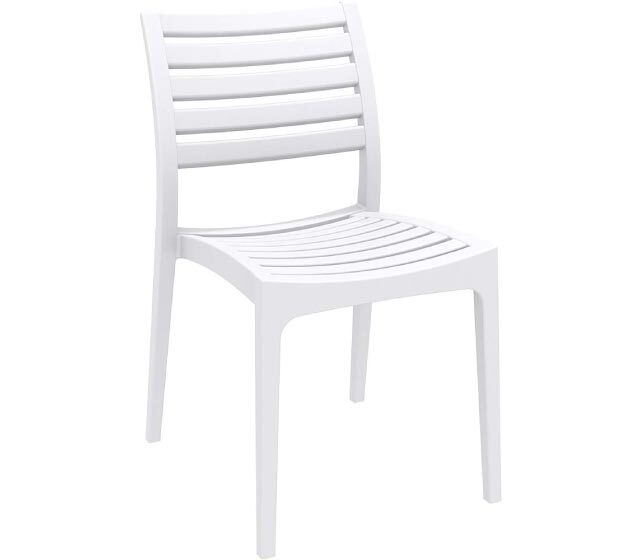 Καρέκλα πολυπροπυλενίου λευκή εξωτερικού χώρου Ares grey