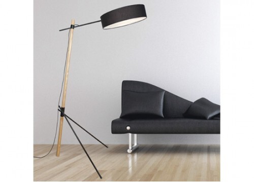 Original tripod wooden floor lamp Letty