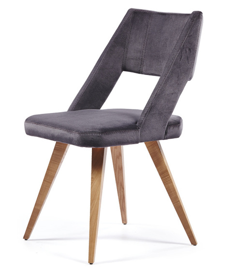 Καρέκλα μοντέρνα με ξύλινα πόδια και  ιδιαίτερη πλάτη Orlando Wood