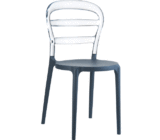 Black / amber outdoor acrylic chair