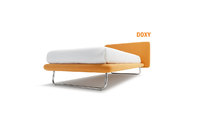 Modern Doxy Bed with metal legs and minimal design
