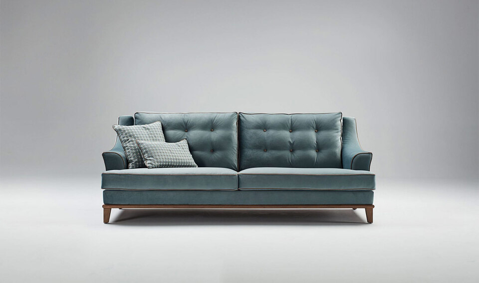 Neoclassical sofa in solid frame