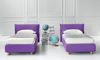 Modern Eden Bed with cloth and wooden leg