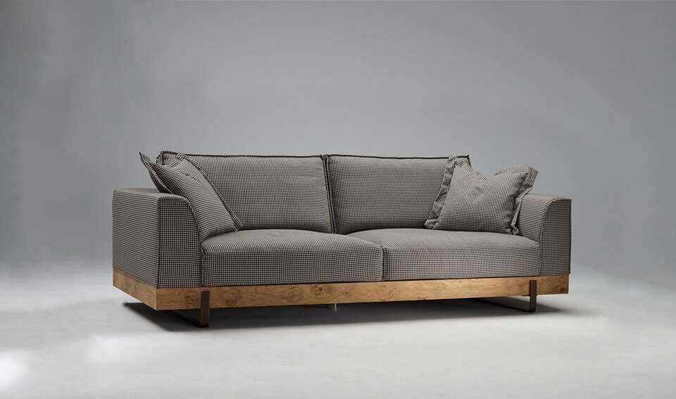 Sofa in solid frame