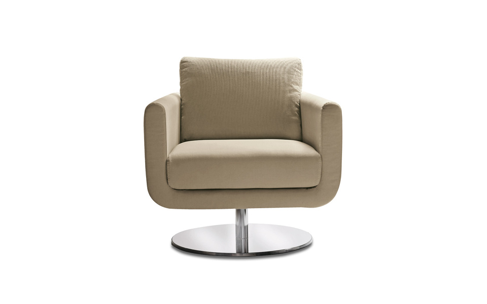 Armrest swivel with metal legs and thin arm LOFT