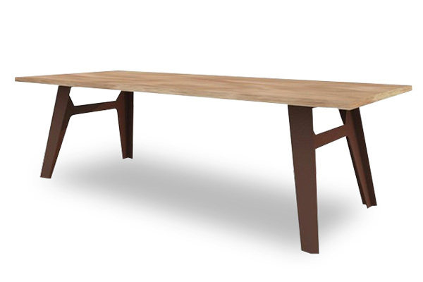 Modern table with original design on the feet of New York