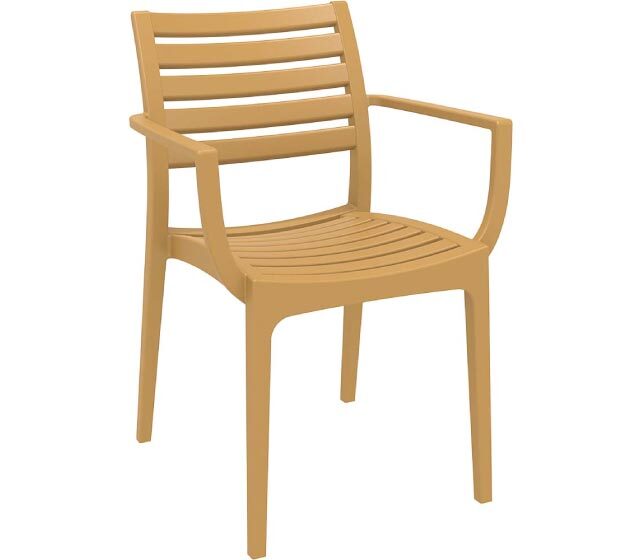 Reclining polypropylene outdoor chair Artemis teak