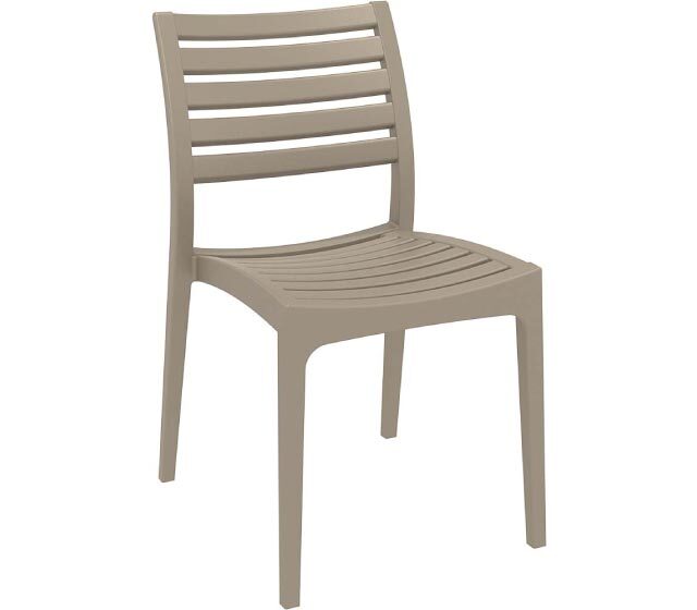 Outdoor dove gray polypropylene chair
