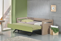 Children's room bed style sofa Frame Oak with sliding mechanism