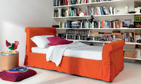 Ντυμένο Κρεβάτι Nardi σε ρομαντικό στυλ, με αποσπώμενη επένδυση σε στυλ καναπέ
