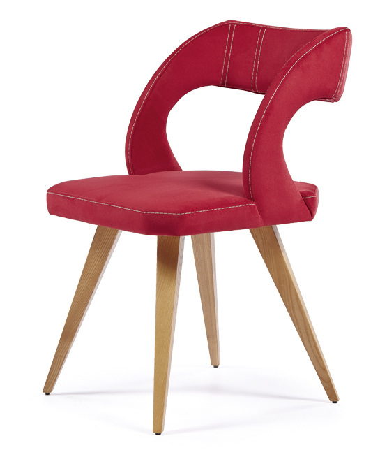 Modern chair with wooden legs and Ventura Wood