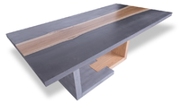 Modern Mad table  oak and cement.