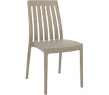 Separate outdoor polypropylene brown chair
