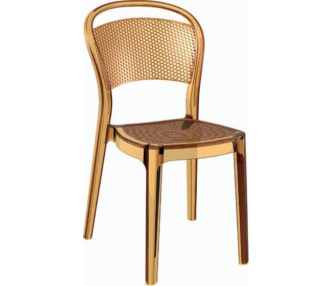 Amber canopied polypropylene chair