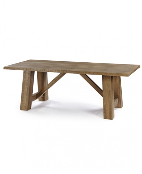 Modern table made of solid wood and solid large legs