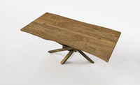 Μοντέρνο τραπέζι απο μασίφ ξύλο και μεταλλικο πόδι