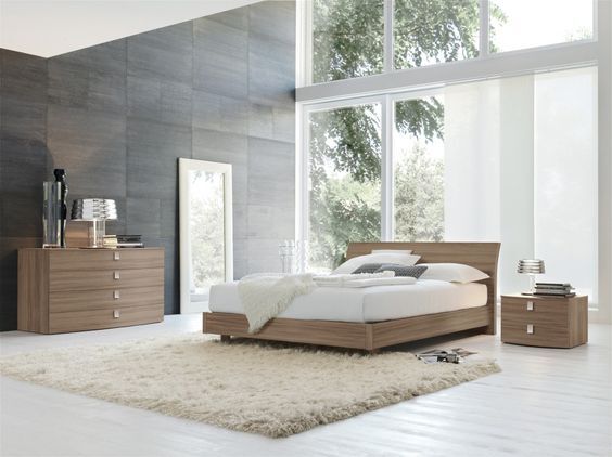 Μοντέρνο Ξύλινο Κρεβάτι Miraggio με κομψό και απλό σχεδιασμό