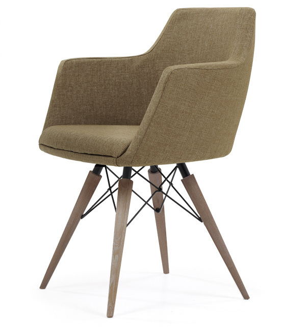 Modern fabric chair with wooden legs Chicago