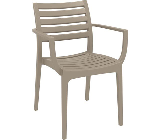 Dove gray polypropylene stacked polypropylene chair
