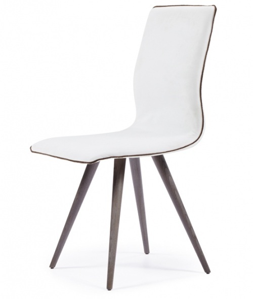 Modern chair with solid wood Montana white