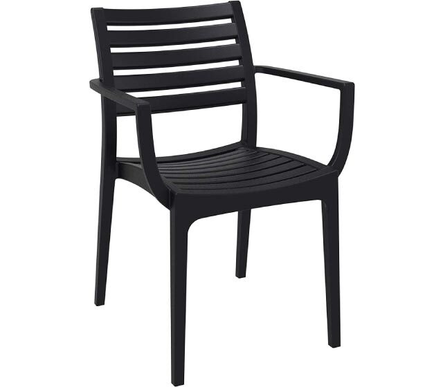 Artemis black polypropylene outdoor chair